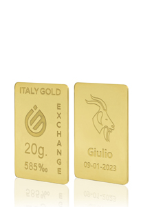 Lingotto Oro segno zodiacale Capricorno 14 Kt da 20 gr. - Idea Regalo Segni Zodiacali - IGE: Italy Gold Exchange